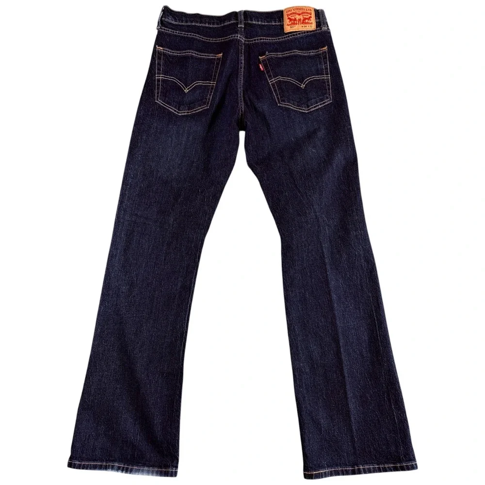Levis 527 Slim Bootcut Jeans Mens 34x32 Dark Wash Premium Heritage Western